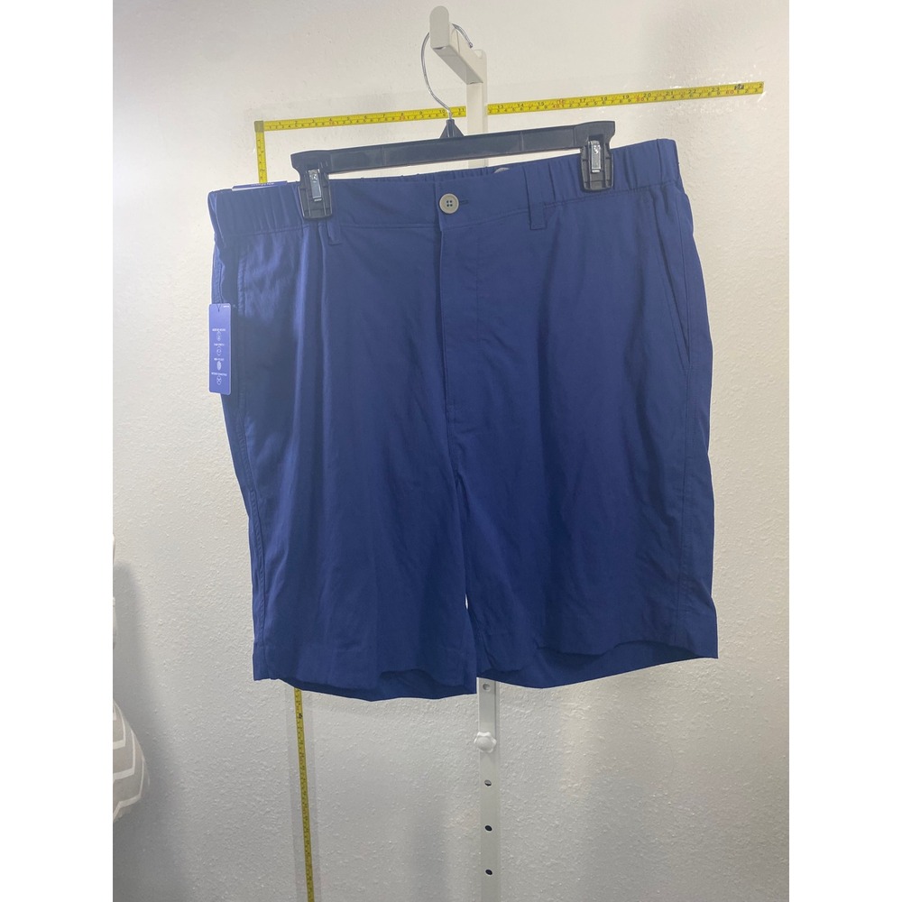 Caribbean Roundtree & Yorke Performance Shorts Men 40 Royal Blue Golf Flat Front